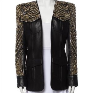 BALMAIN Embellished Jacket in Lambskin